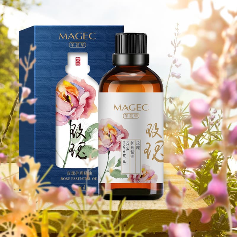 Qianmingcao Rose and Mugwort Massage Essential Oil, SPA Special Compound Oil for Scraping, Back Massage, Body Massage Oil 500ml