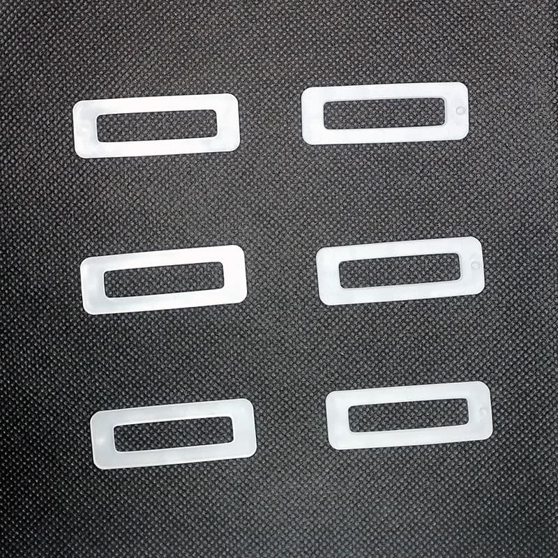 Plastic buckle helmet chin strap fix 45mm rectangular PE plastic buckle, customizable color, magnetic quick-release buckle
