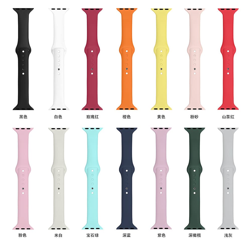 Slim Silicone Watch Band for Apple Watch S10 SE Hourglass Fit