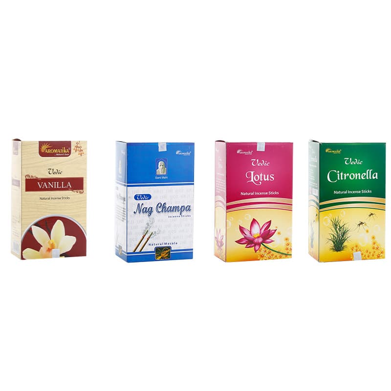 Aromatika Vedic Series Natural Indian Incense Sandalwood Positive Energy Incense Air Fresh Incense Wholesale