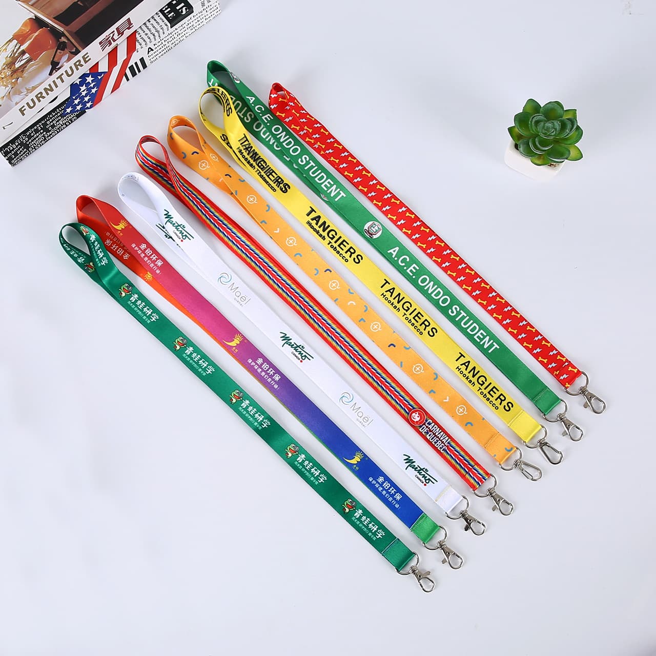 Polyester Heat Transfer Logo Lanyard for Employee Badges and Event Credentials