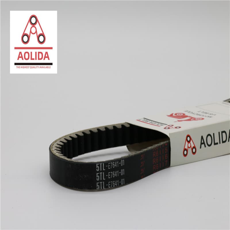 21-year manufacturer of scooter/motorcycle belts, 5TL-E7641-01, made of aramid rubber and neoprene.