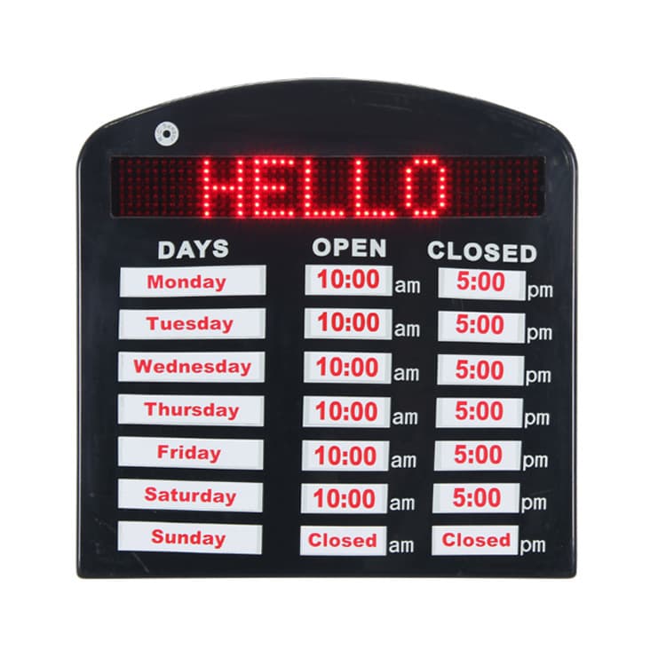 BSCI certification time signboard editable business luminous word time business signboard