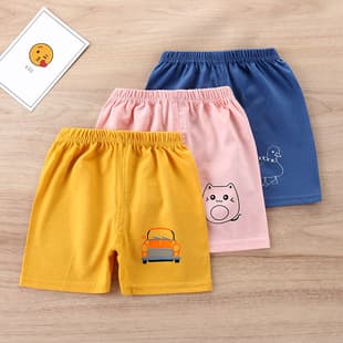 Kids' Summer Shorts, Korean Cotton Boys' and Girls' Shorts, Crotch-Open Option, Casual Single Shorts