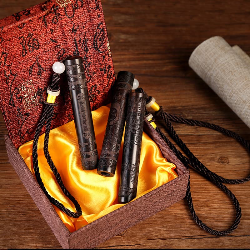 Windproof USB Rechargeable Electronic Lighter, New Sandalwood Retro Blow-to-Light Creative Fire Starter Wholesale