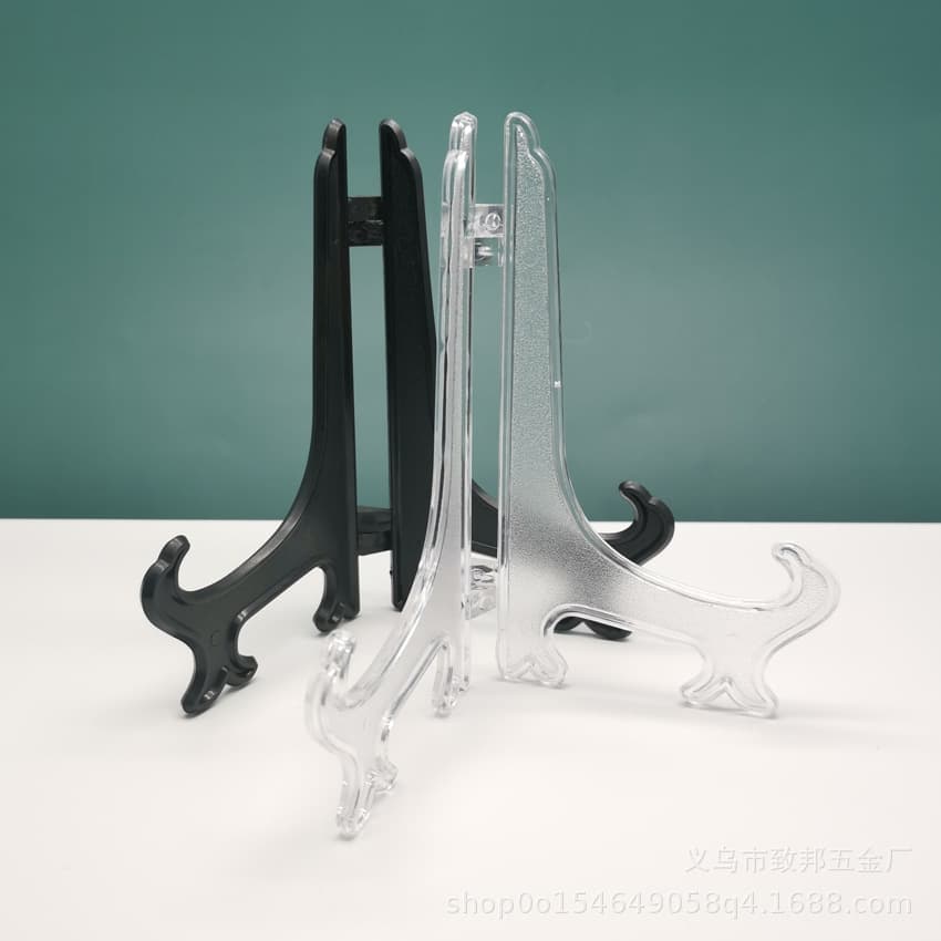 Tray plastic hanging plate rack bracket Pu'er tea cake display table photo frame medal display rack stone clock ornaments
