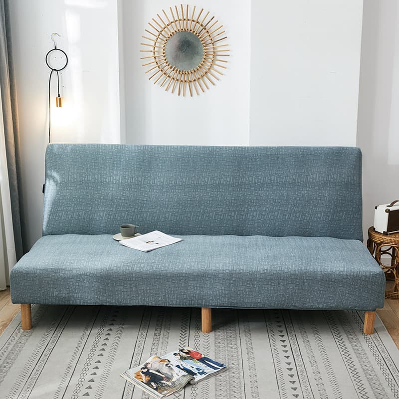 Wholesale Supply Full-Cover Sofa Bed Cover Simple Foldable Armless Stretch Sofa Slipcover Fabric Universal Fit