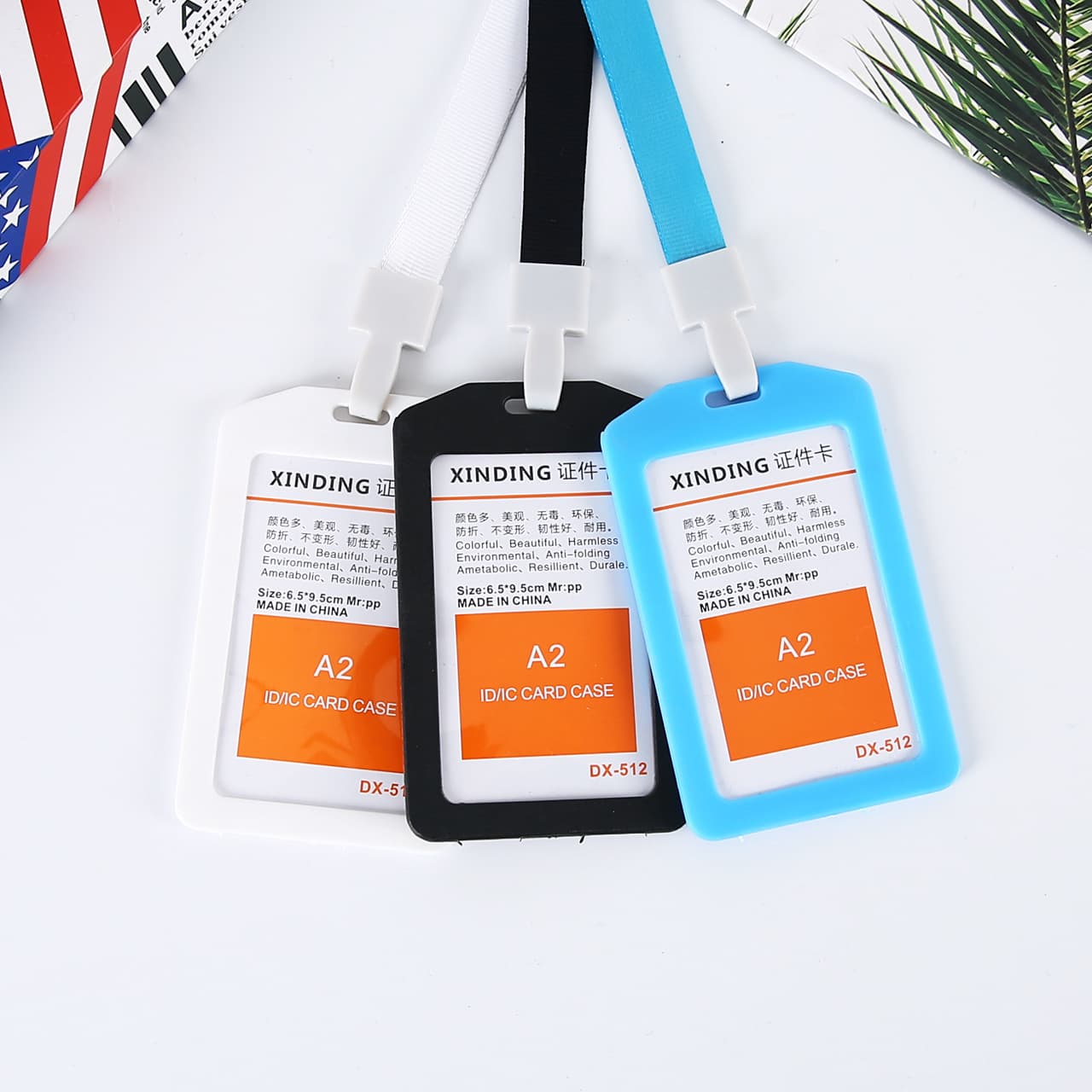Plastic work badge ID card holders, ID card protectors, bus card sleeves available for wholesale.