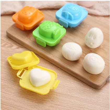 Value Baby Rice Ball Mold Rabbit Bear Fish Car Star Heart Egg Mold Cartoon Mold 6 Pieces Set