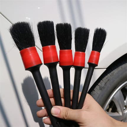 Car beauty brush, car air conditioning outlet brush, 5-piece set, multi-functional cleaning brush, car washing and maintenance gap brush