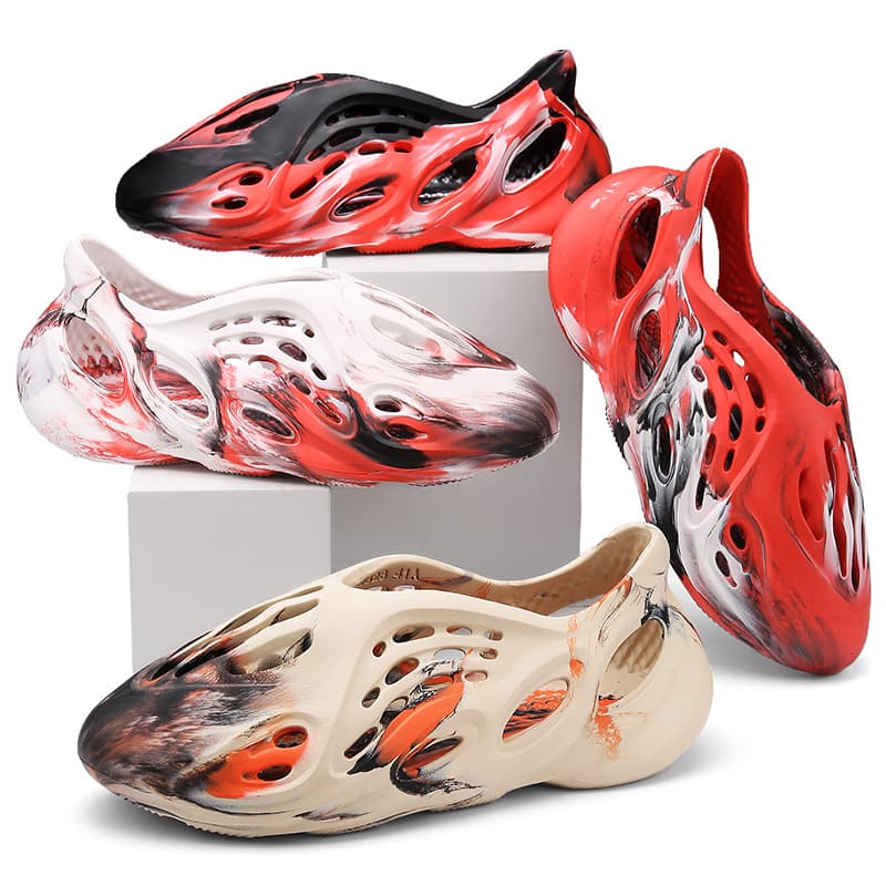 Casual Breathable Men's Roman Sandals Coconut Hole Slippers Spring Summer Camouflage Beach Shoes Couple Matching Slip-On Shoes