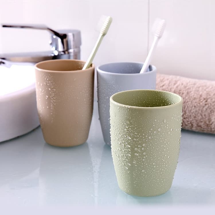 Simple Fashion Family Washing Mouthwash Cup, Plain Plastic Brushing Cup Couple Toothbrush Cup, Washing Water Cup