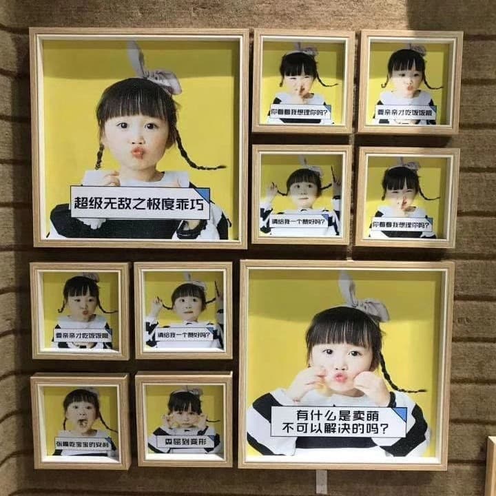 New wooden ten combination photo wall Nordic creative photo frame wall baby children photo studio photo frame wholesale five combination