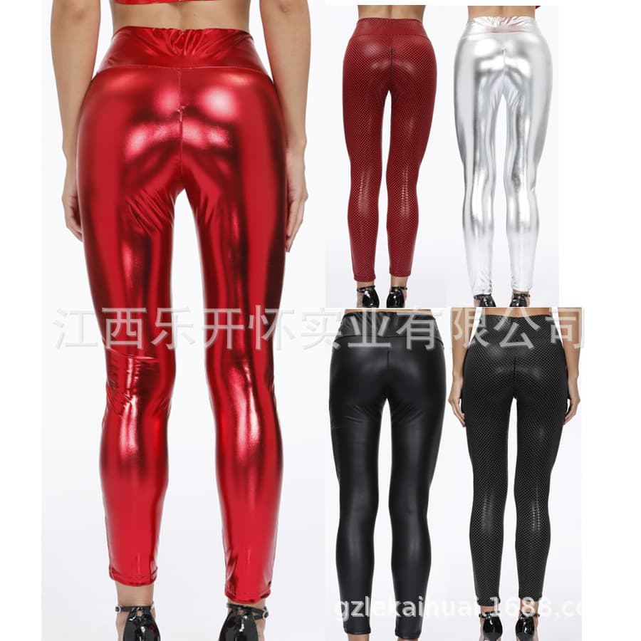 New character patent leather tight-fitting leather pants sexy underwear open crotch leather pants nightclub stage ds performance costume 1116