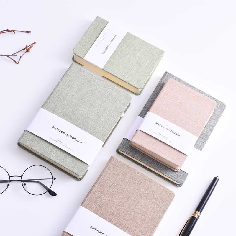 Japanese and Korean Style Girls Fabric Cover Journal Notebook Portable Small Notebook Student Diary Wholesale