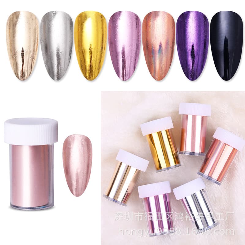 Japanese Astringent Transfer Paper Nail Art Stickers - New Tortoiseshell Starry Gold Silver Nail Decals