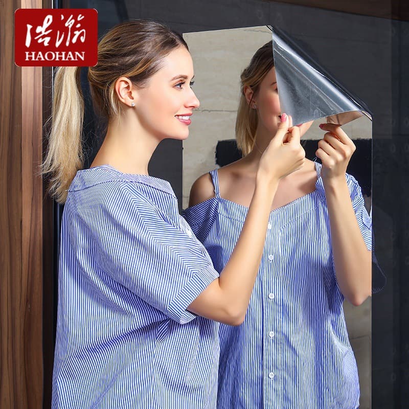 Soft full-length mirror self-adhesive mirror sticker wall sticker glass wallpaper dormitory bathroom reflective mirror