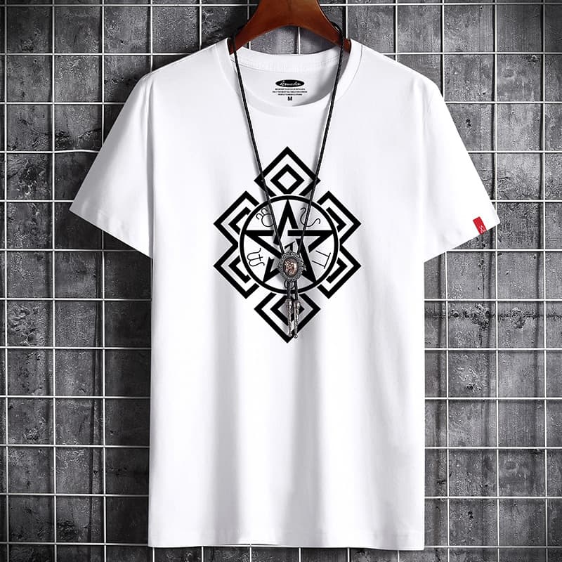 Wholesale summer new large size men's clothing youth trend casual personality men's short-sleeved t-shirt wholesale round neck t-shirt trendy