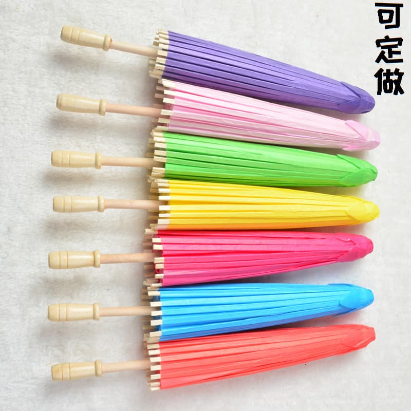 Oil-paper Umbrella DIY Material Children's Handmade Kindergarten Chinese-style Painting Small Umbrella Hand-painted Toy Self-made