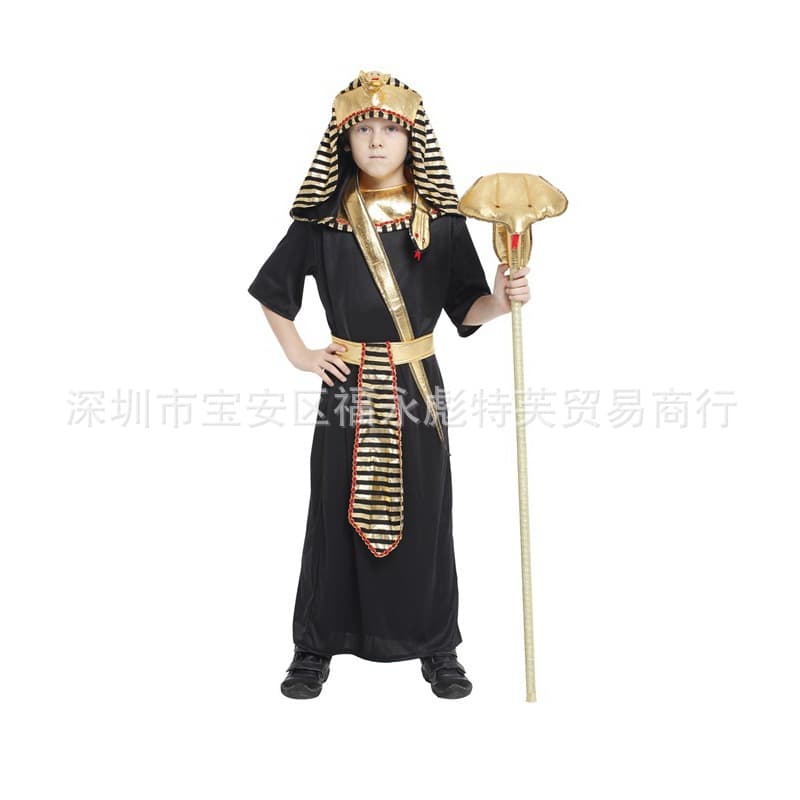 Halloween Costume Egyptian Pharaoh King Costume Egyptian Prince Performance Costume School Play Role Play Costume