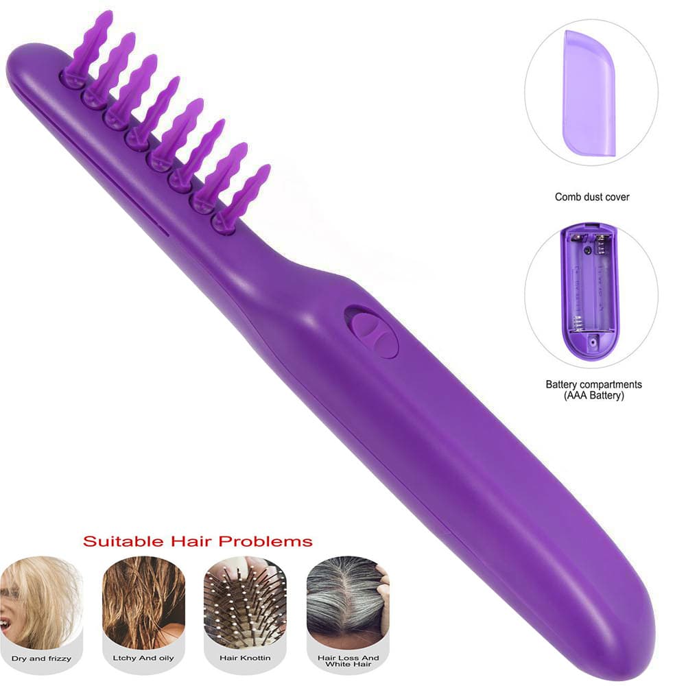 Electric Detangling Brush Anti-Tangle Rotating Comb Multifunctional Hair Styling Brush