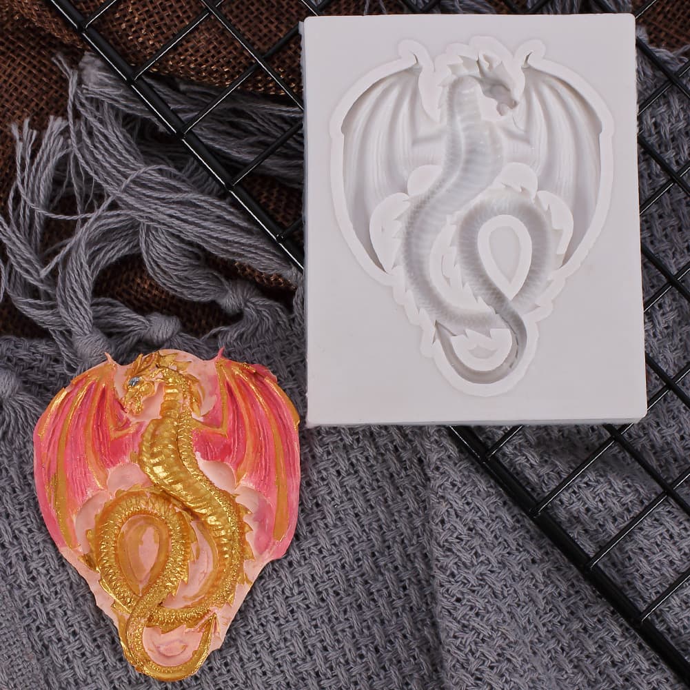Baking Mold Pterosaur Dinosaur Dragon Cake Decoration Silicone Mold Fold Sugar Chocolate Cake Clay Mold