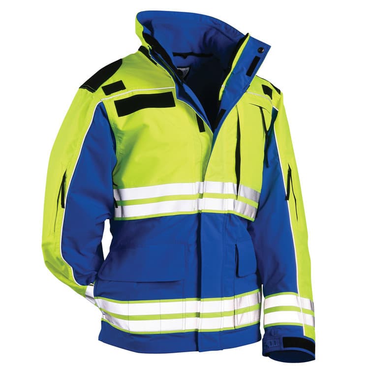 Professional Custom Winter Safety Reflective Security Jacket Workwear Windproof Warm Detachable Two-Piece Uniform