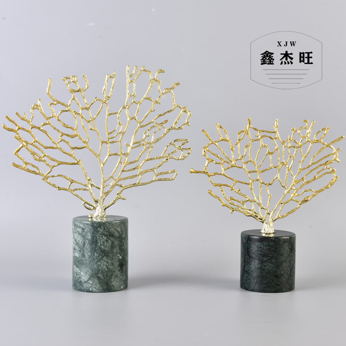 European Marble Coral Tree Home Decoration, Creative American Style Living Room Study Wine Cabinet Office Desktop Ornament