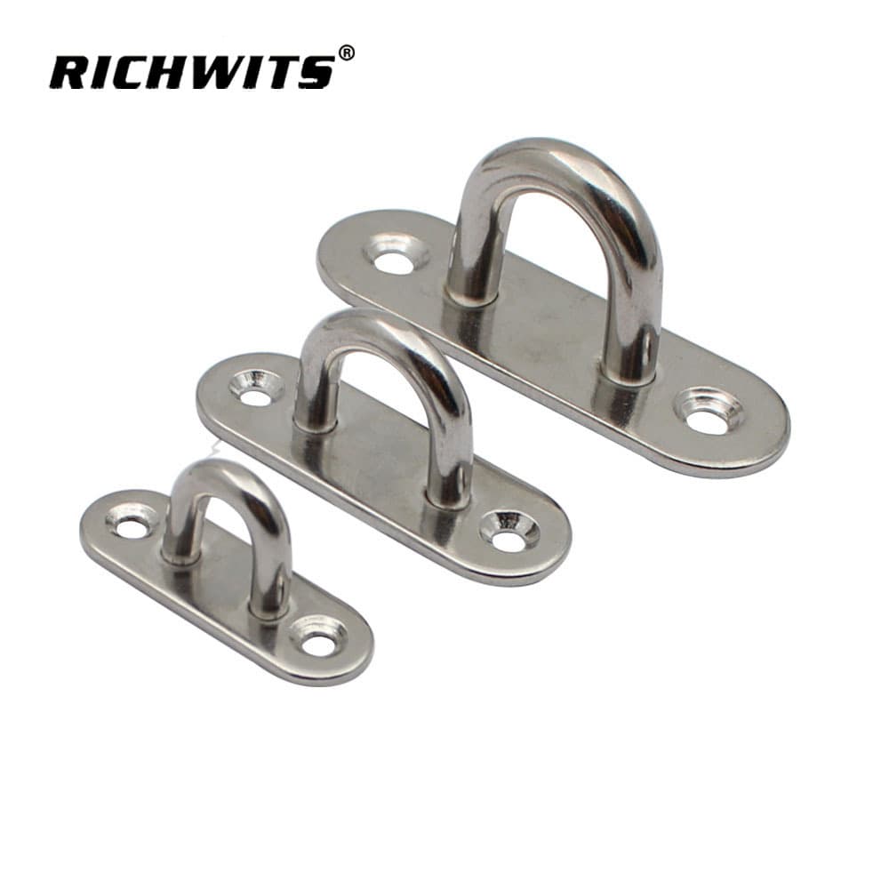 Stainless steel oval door latch, hanging disk fixed buckle, boat cleat base, plate buckle, stainless steel 304/316 eye plate.