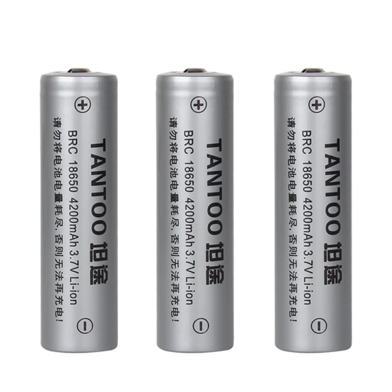 18650 Rechargeable Lithium Battery 4200mAh Large Capacity No Memory Effect for Flashlight Power Bank Built-in Battery