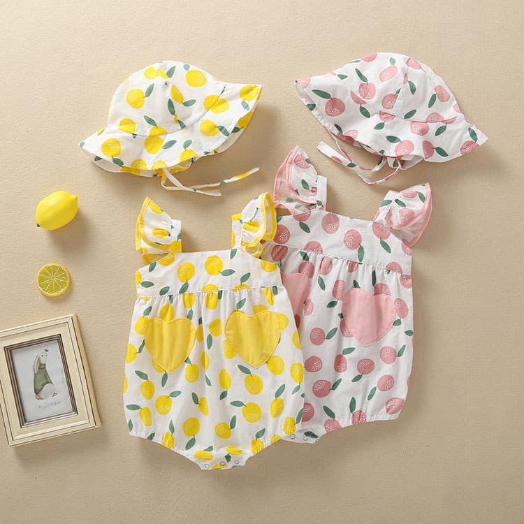 Baby Girl Summer Clothes Thin Triangle Bodysuit Cotton Onesie Infant Outfit Cute Korean Style Three-Month-Old Baby Clothes
