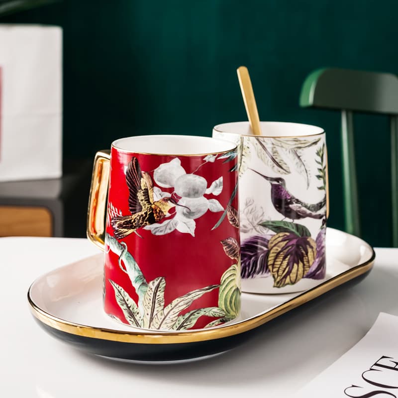 Ceramic Mug for Home Use, Gift for Couples, Nordic Ins Creative Mug, Business Mug with LOGO
