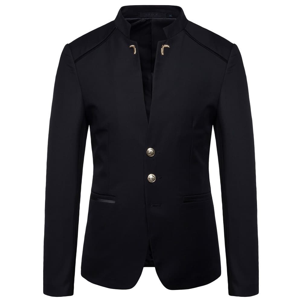 Drop Shipping 2020 Spring New Men's Fashion Trend Metal Button Blazer Suit Jacket