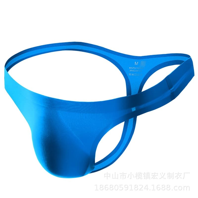 Gongxiong Men's Seamless Ice Silk Thong T-back Breathable One-piece Low-rise Youth