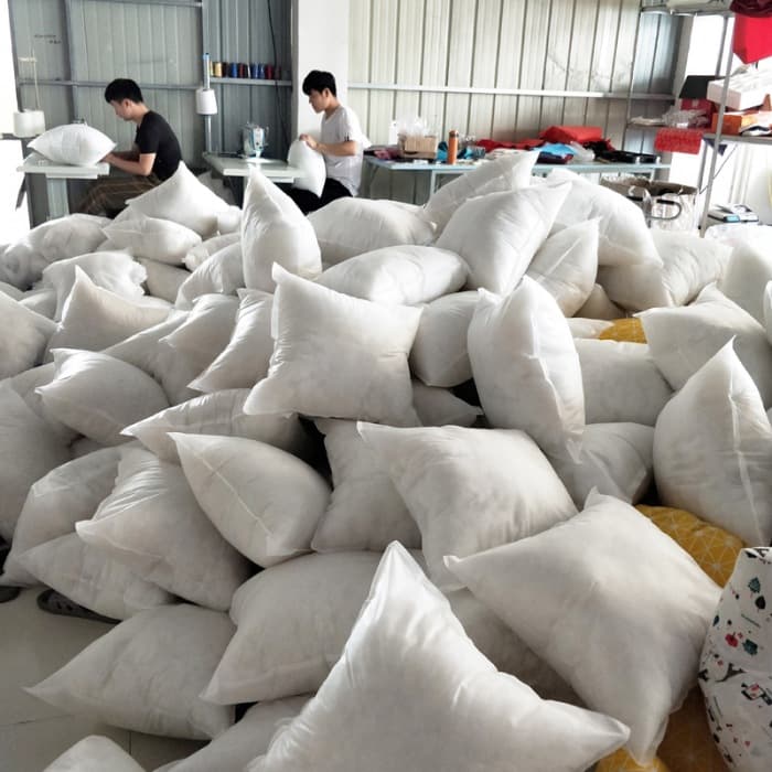 Non-Woven and Brushed Fabric Bolster Pillow Cores, Square Pillow Cores and Cushion Manufacturers Direct Sales