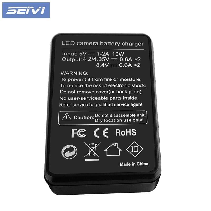 Digital Camera Li-ion Battery Charger Type-C LCD Display for Sony FW50 Battery Charger