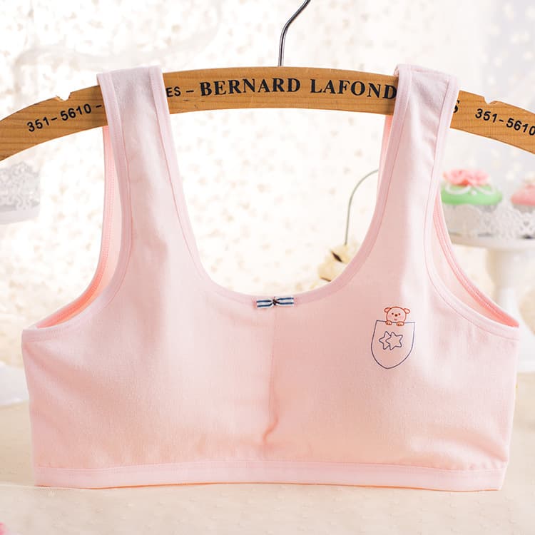 New Student Style Wire-Free Bra, Wide Comfortable Straps, Teen Development Tank Top 8867