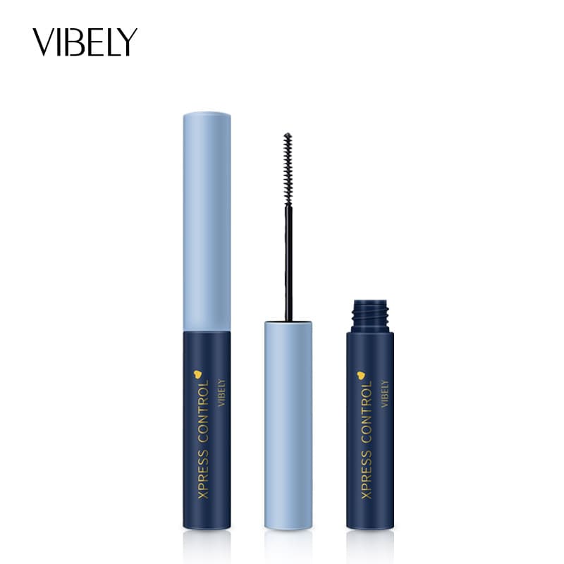 VIBELY Slim Tube Lengthening Waterproof Mascara, Volumizing, Long-Lasting, Sweat-Proof, Smudge-Proof, Easy-to-Apply Mascara
