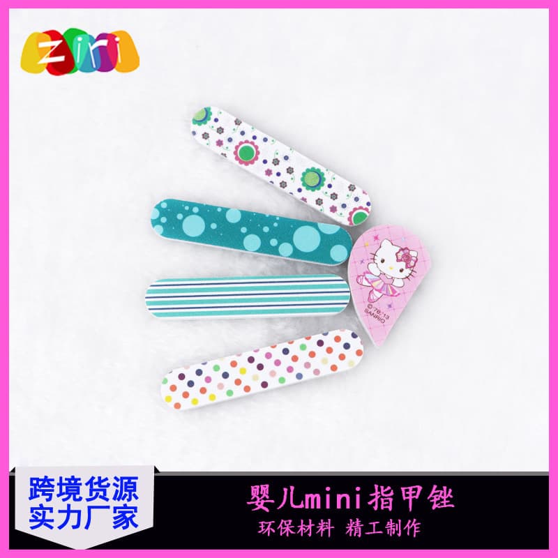 Manufacturer Wholesale Nail Art Tools Baby Mini Nail File Eva Sponge Colorful Nail Polishing Small File