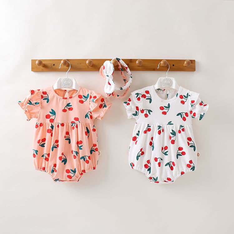 Newborn Baby Girl Outfit Spring Autumn Princess Romper Suit Cotton Onesie Crawling Clothes Full Moon Baby Outgoing Clothes