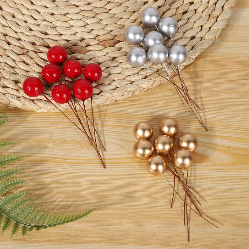 Christmas Ornaments 15mm Small Berry Foam Red Fruit Branches Wreath Accessories Hot Selling