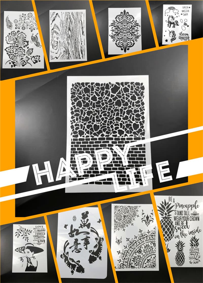 Drawing Template for Office, Culture, Art, Calligraphy, and Drawing; Hollow Laser Engraving; Eco-friendly, Non-toxic, Imported Material Printing