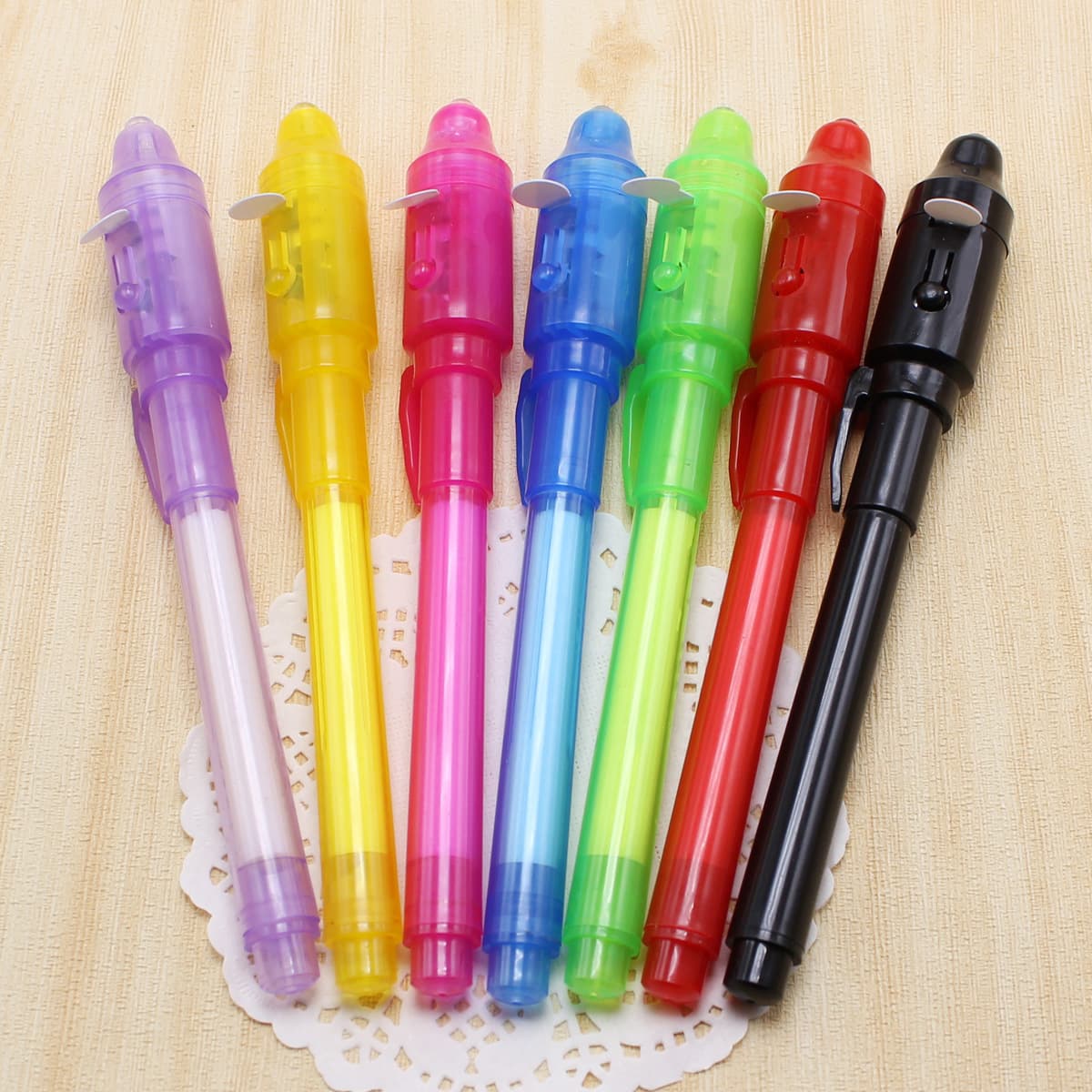 Plastic Big Head UV Invisible Ink Light Pen Multi-Functional Magic Luminous Pen Banknote Inspection LED Printed Logo Highlighter Pen