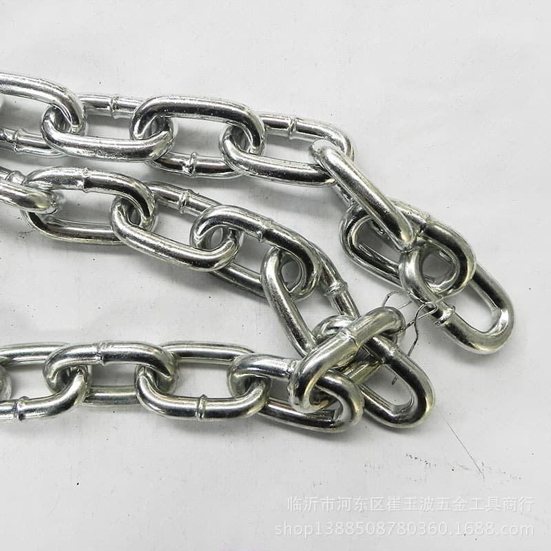 Factory direct sales British medium and long ring galvanized chain chandelier chain decorative chain preferential treatment in large quantities