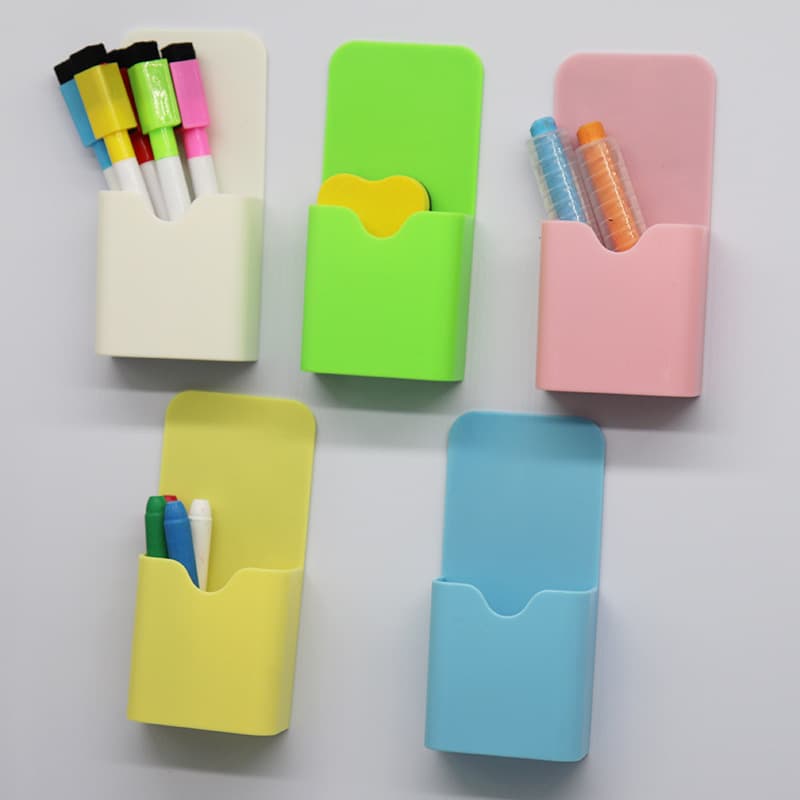 Factory In Stock Small Plastic Pen Holder Water-Soluble Chalk Storage Box Magnetic Whiteboard Blackboard Organizer Drop Shipping