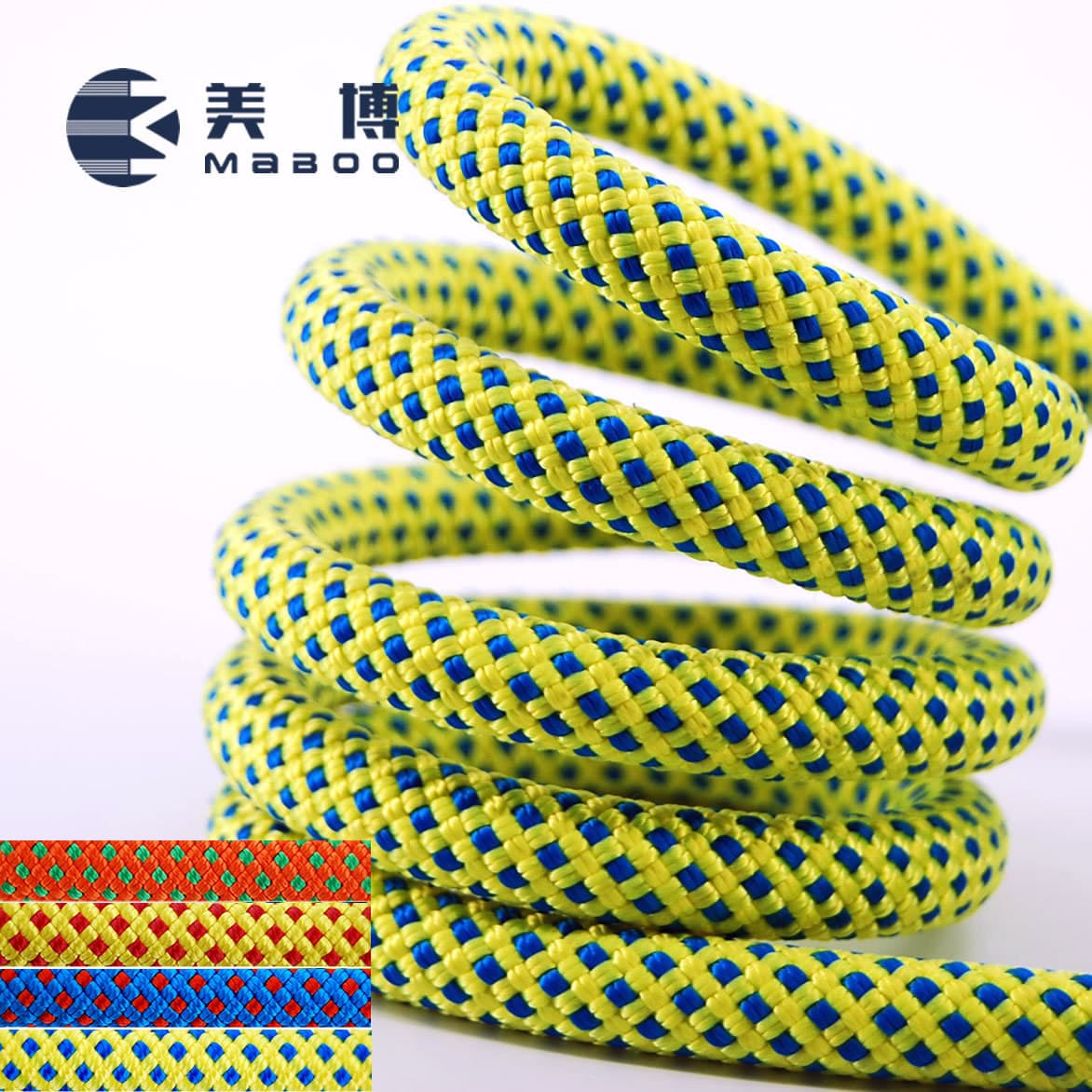 MABOO High-Strength Polyester Safety Rope Outdoor Climbing Nylon Rope Rock Climbing Rescue Rope Life Safety Rope