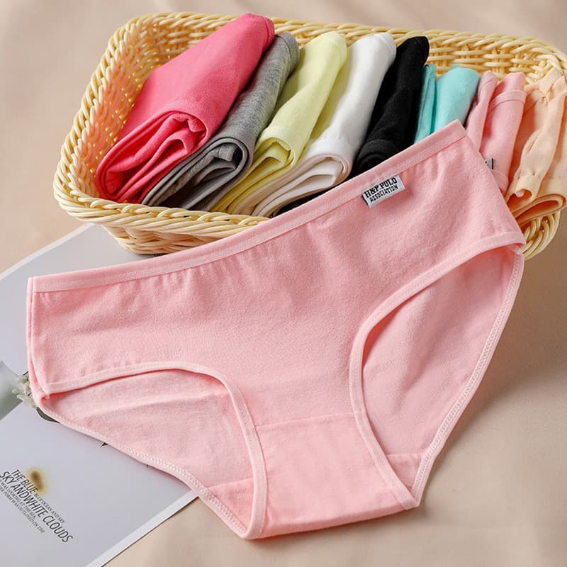 Boxer Seamless Underwear for Women, Mid-Waist Lace Pure Cotton Bottom Crotch, Large Size Girls' Briefs, Breathable and Comfortable