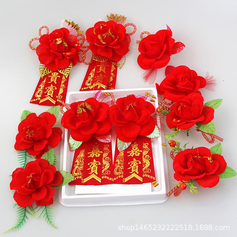 Wedding Boutonnieres Wholesale, Spray Velvet Corsages for Groom, Bride, Groomsmen, Greeters, Officiants to Wear on Chest
