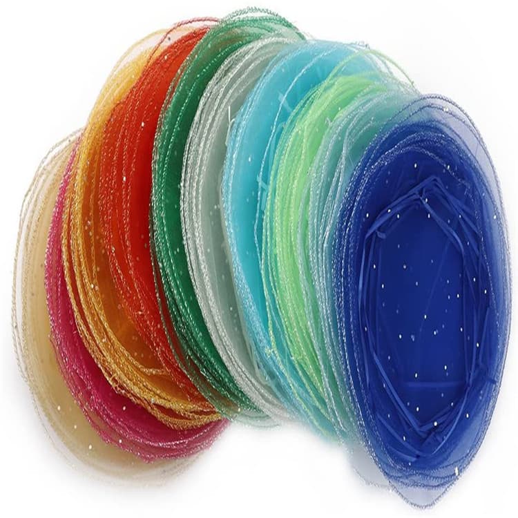 Creative Candy Bag / Sequin Round Tulle Bag / Wedding Candy Bag / Wedding Egg Bag / Candy Wrapping Bag / Dried Flower Bag Round Disc