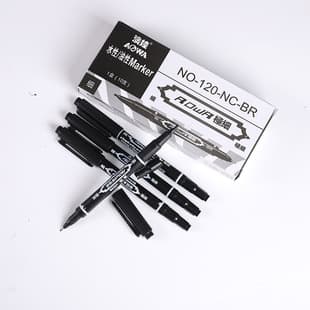 Small Dual-Head Liner Pen 120 Black Quick-Dry Water-Based Art Marker Drawing Box Set Extra-Fine Oil-Based Marker